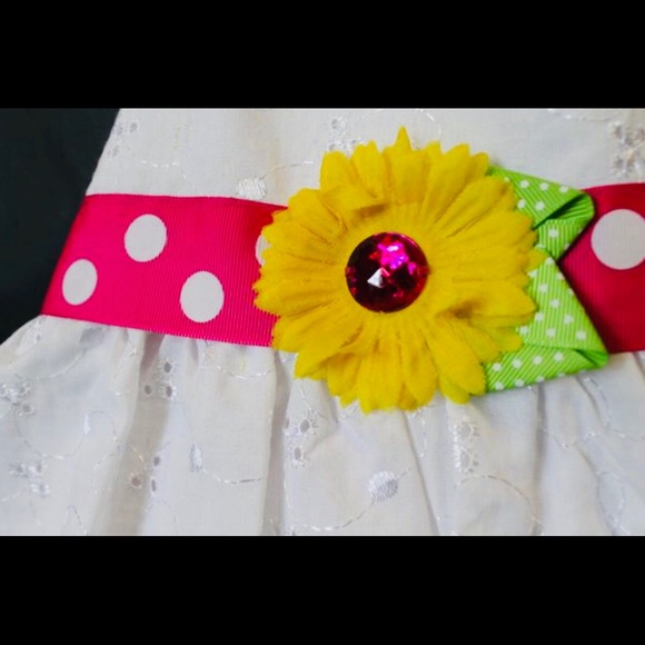 NEW RARE EDITIONS 2 Piece Flower Dress-Sz 18 mths - Picture 3 of 6